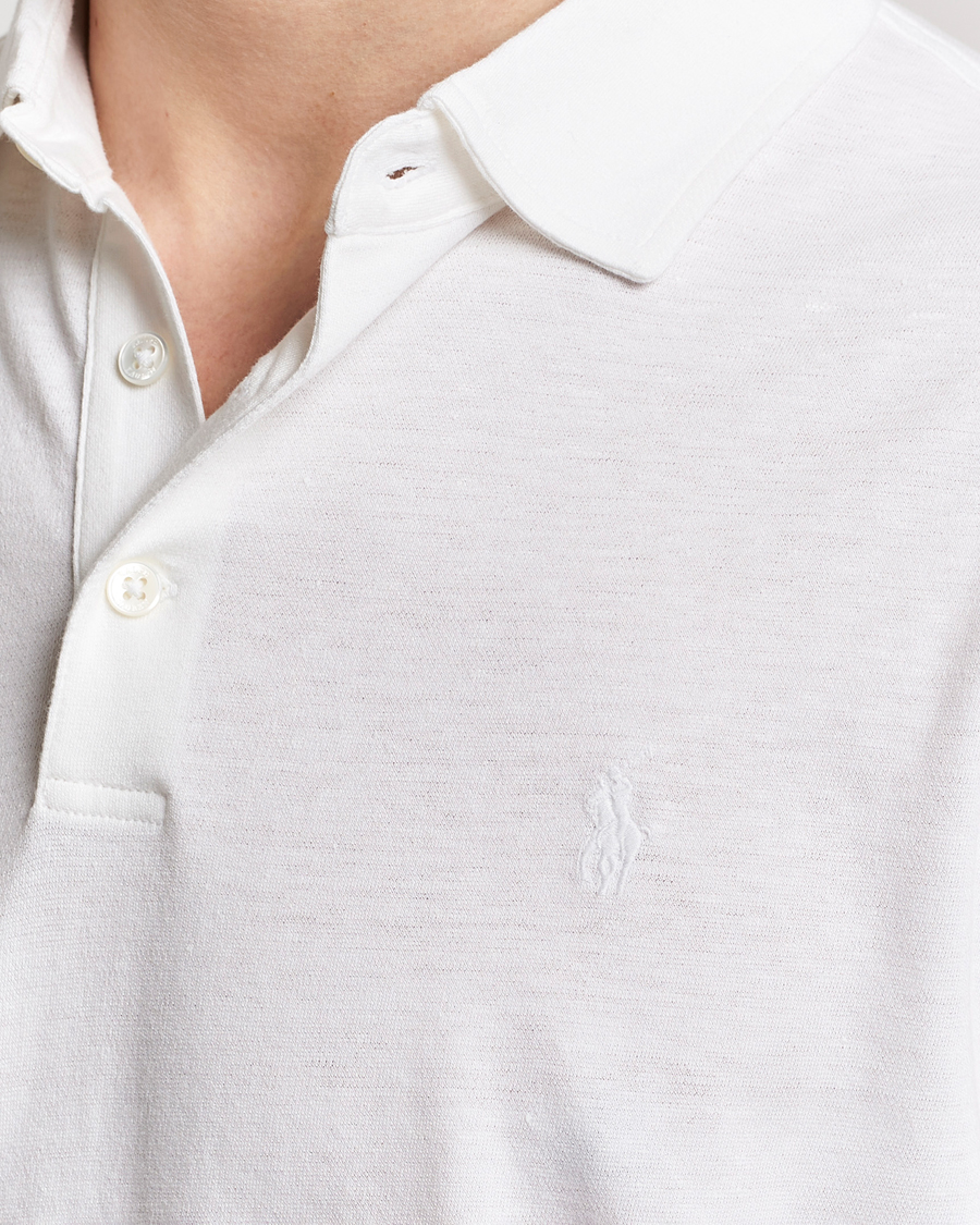 Hombres | Polos | Polo Ralph Lauren | Cotton/Linen Polo Shirt White