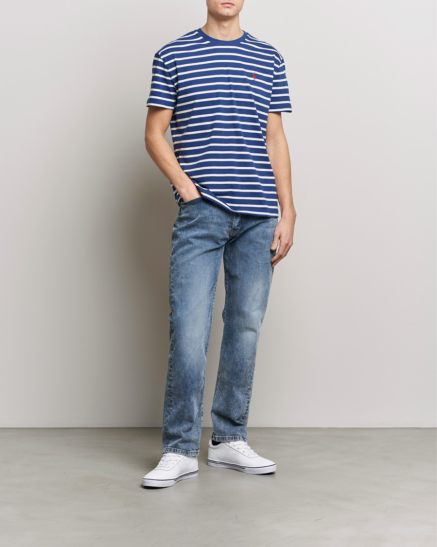 Hombres | Camisetas | Polo Ralph Lauren | Crew Neck Striped T-Shirt Beach Royal/White