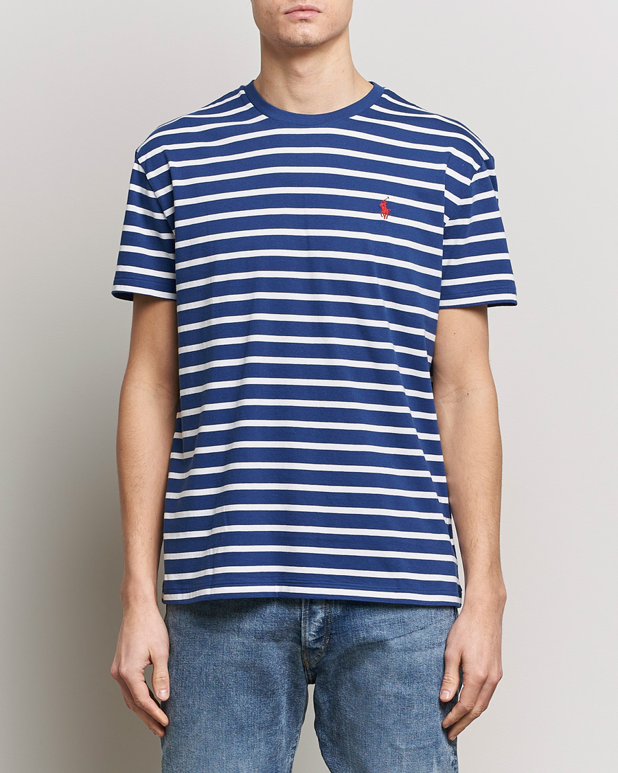 Hombres | Camisetas | Polo Ralph Lauren | Crew Neck Striped T-Shirt Beach Royal/White