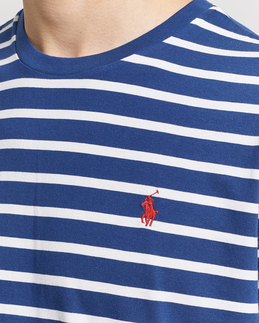 Hombres | Camisetas | Polo Ralph Lauren | Crew Neck Striped T-Shirt Beach Royal/White