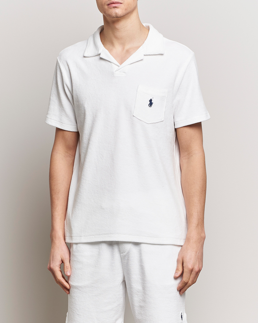 Hombres | Polos | Polo Ralph Lauren | Cotton Terry Open Collar Polo White