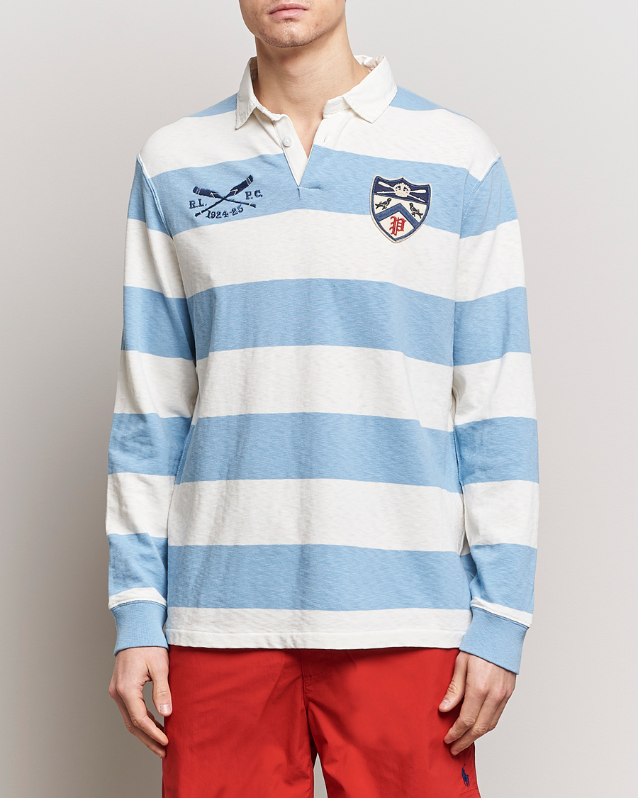 Hombres | Camisetas de rugby | Polo Ralph Lauren | Jersey Striped Rugger Powder Blue/Nevis