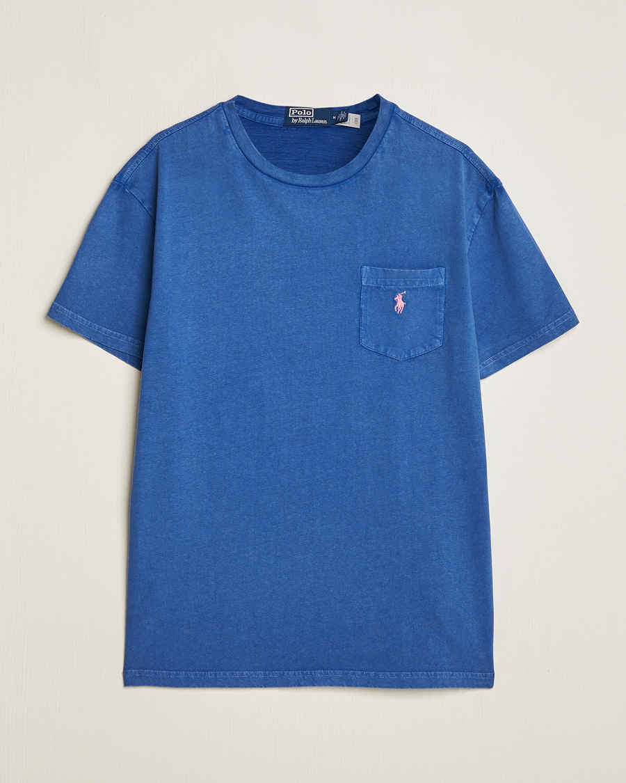 Hombres | Camisetas | Polo Ralph Lauren | Cotton Linen Crew Neck T-Shirt Beach Royal