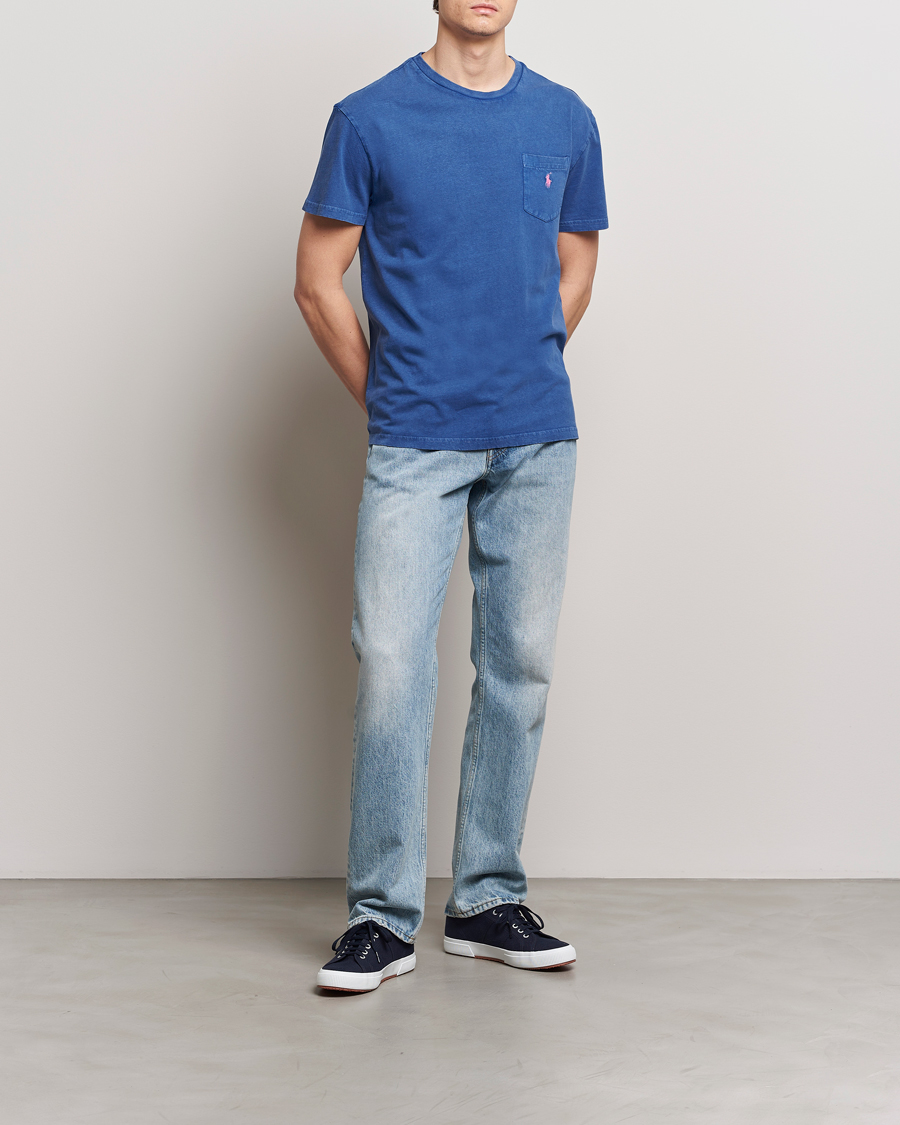Hombres | Camisetas | Polo Ralph Lauren | Cotton Linen Crew Neck T-Shirt Beach Royal