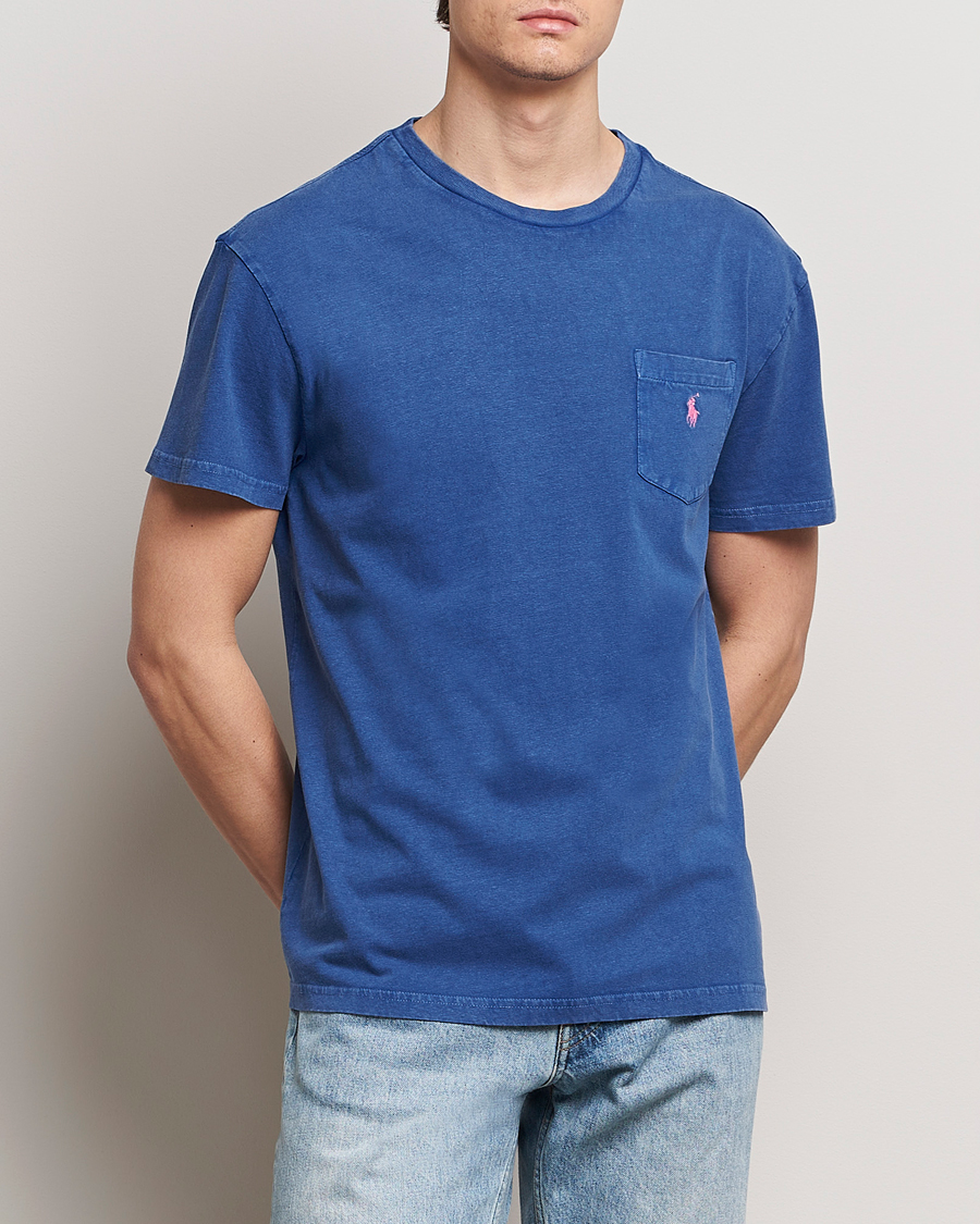 Hombres | Camisetas | Polo Ralph Lauren | Cotton Linen Crew Neck T-Shirt Beach Royal