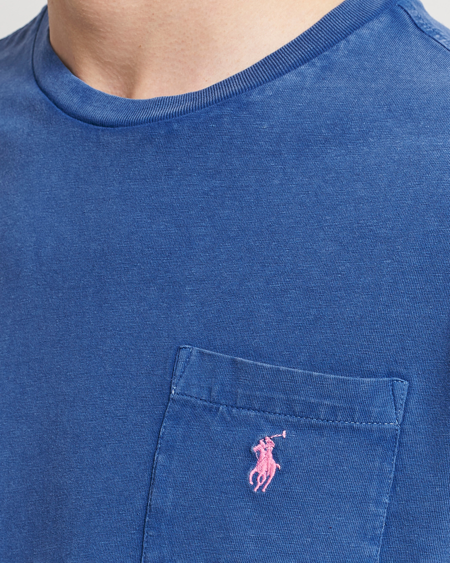 Hombres | Camisetas | Polo Ralph Lauren | Cotton Linen Crew Neck T-Shirt Beach Royal