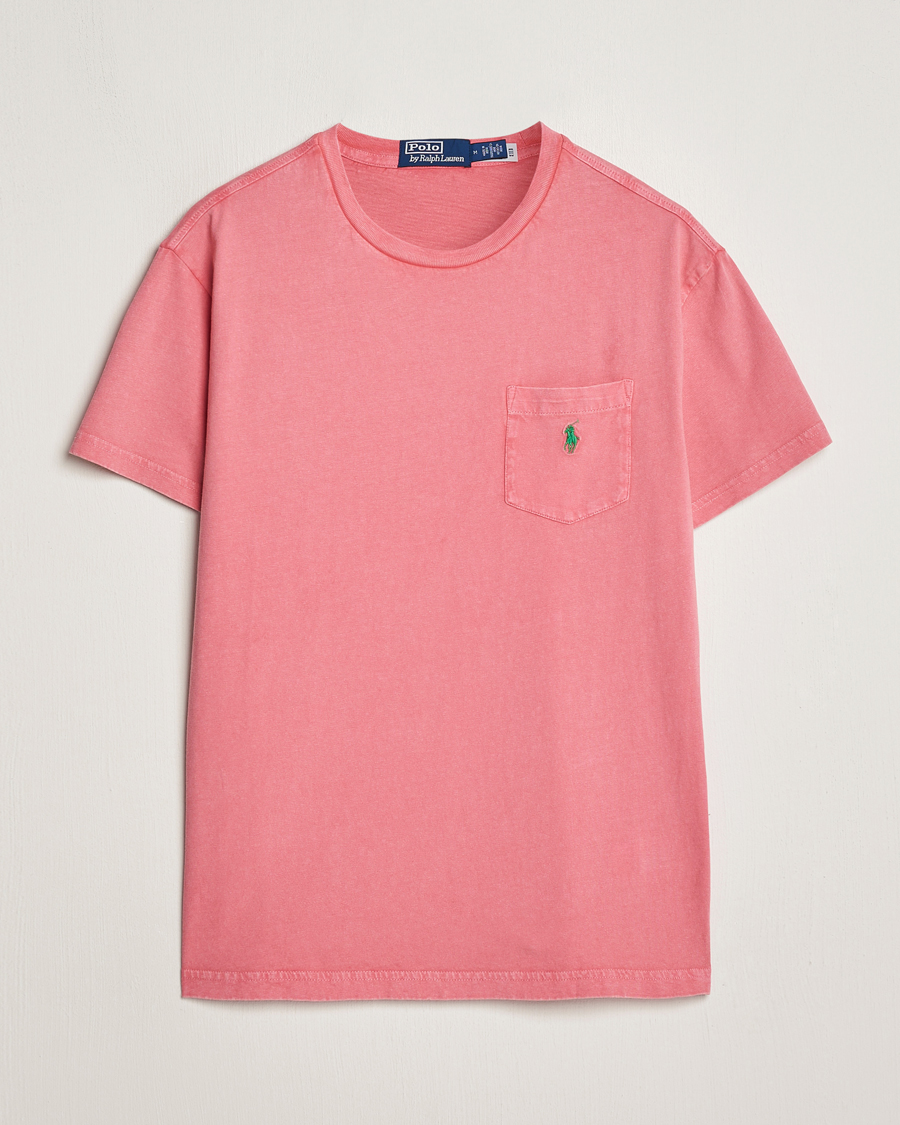 Hombres | Camisetas | Polo Ralph Lauren | Cotton Linen Crew Neck T-Shirt Pale Red
