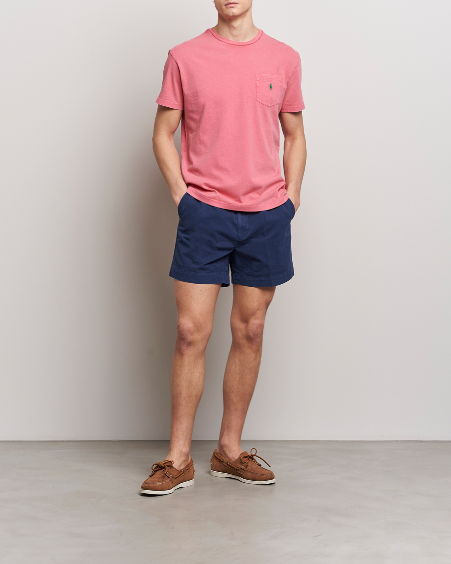 Hombres | Camisetas | Polo Ralph Lauren | Cotton Linen Crew Neck T-Shirt Pale Red