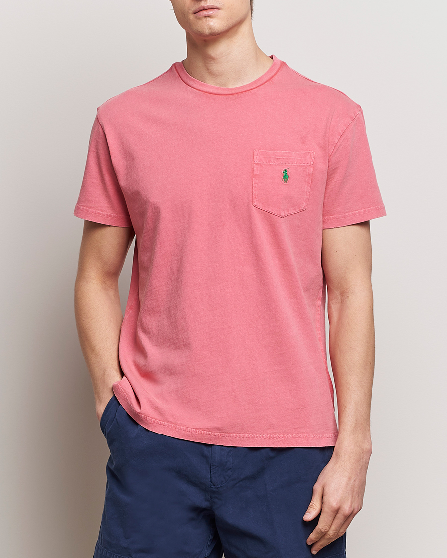 Hombres | Camisetas | Polo Ralph Lauren | Cotton Linen Crew Neck T-Shirt Pale Red