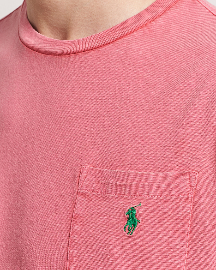 Hombres | Camisetas | Polo Ralph Lauren | Cotton Linen Crew Neck T-Shirt Pale Red