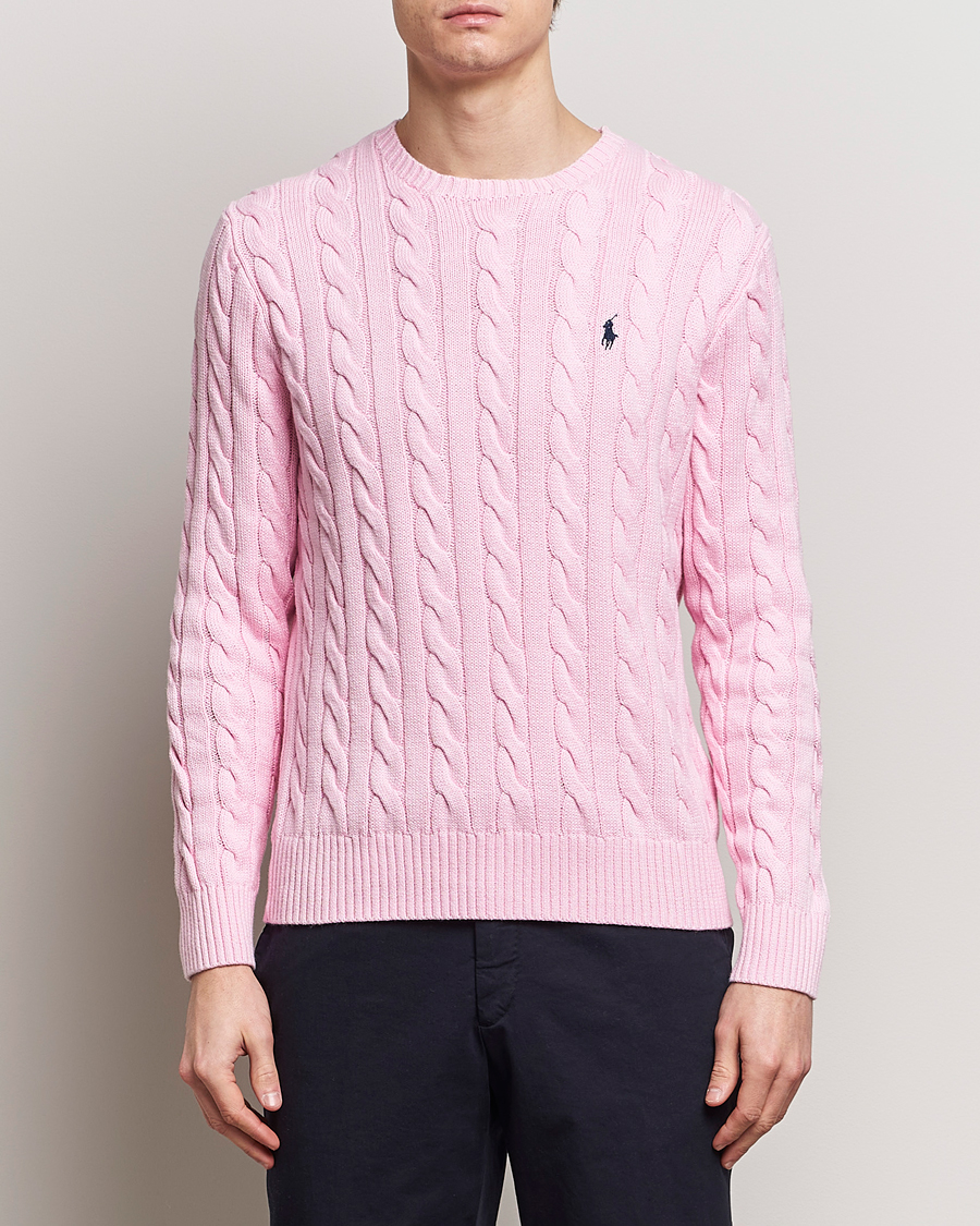 Hombres | Jerseys de cuello redondo | Polo Ralph Lauren | Cotton Cable Pullover Carmel Pink