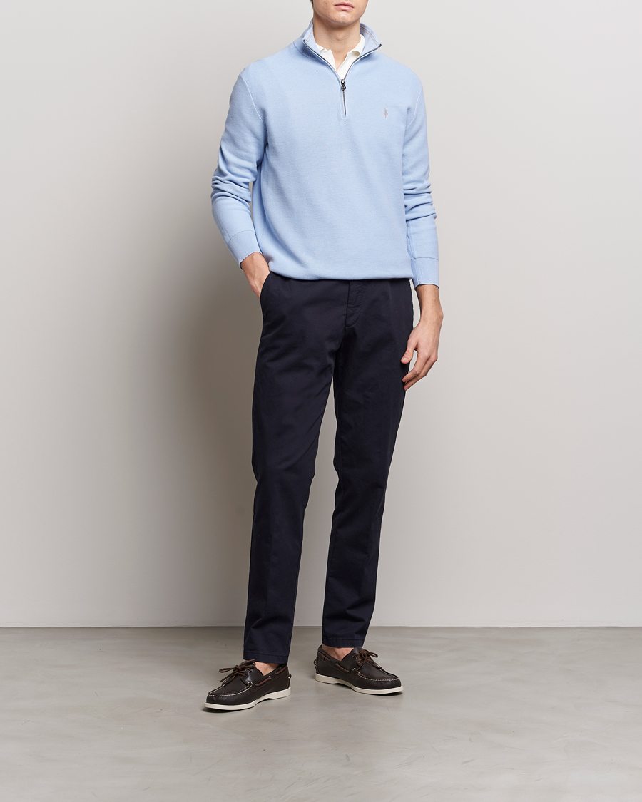 Hombres | Jerséis y prendas de punto | Polo Ralph Lauren | Textured Half-Zip Blue Hyacinth