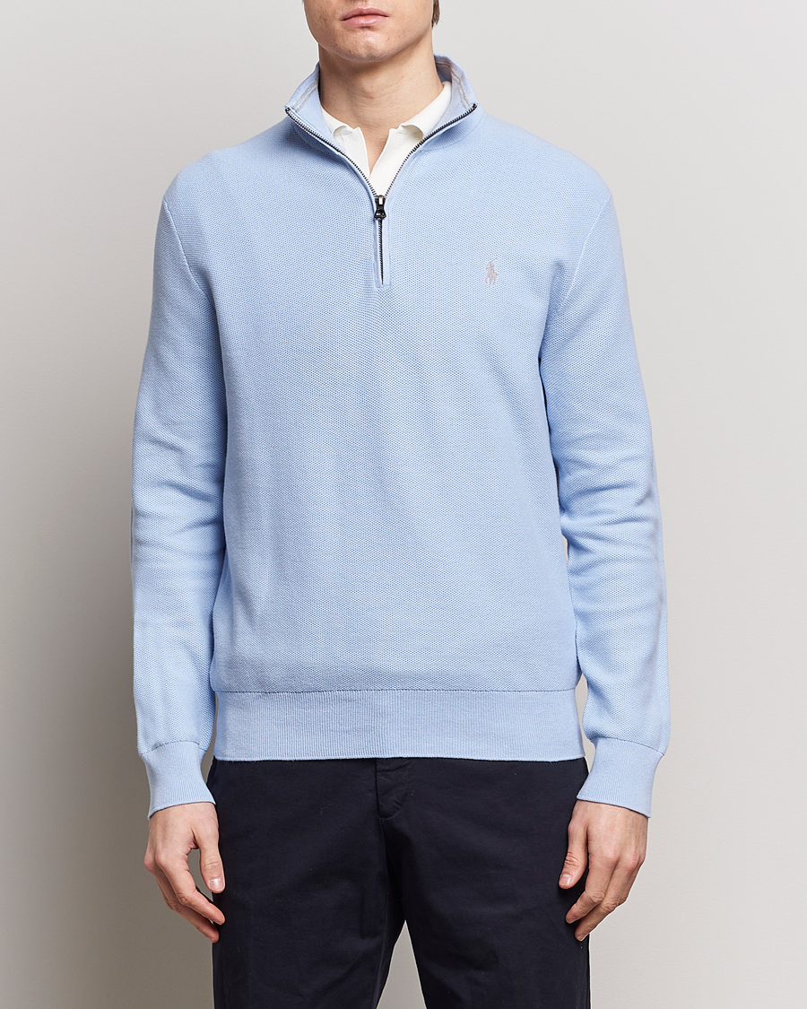 Hombres | Jerséis y prendas de punto | Polo Ralph Lauren | Textured Half-Zip Blue Hyacinth
