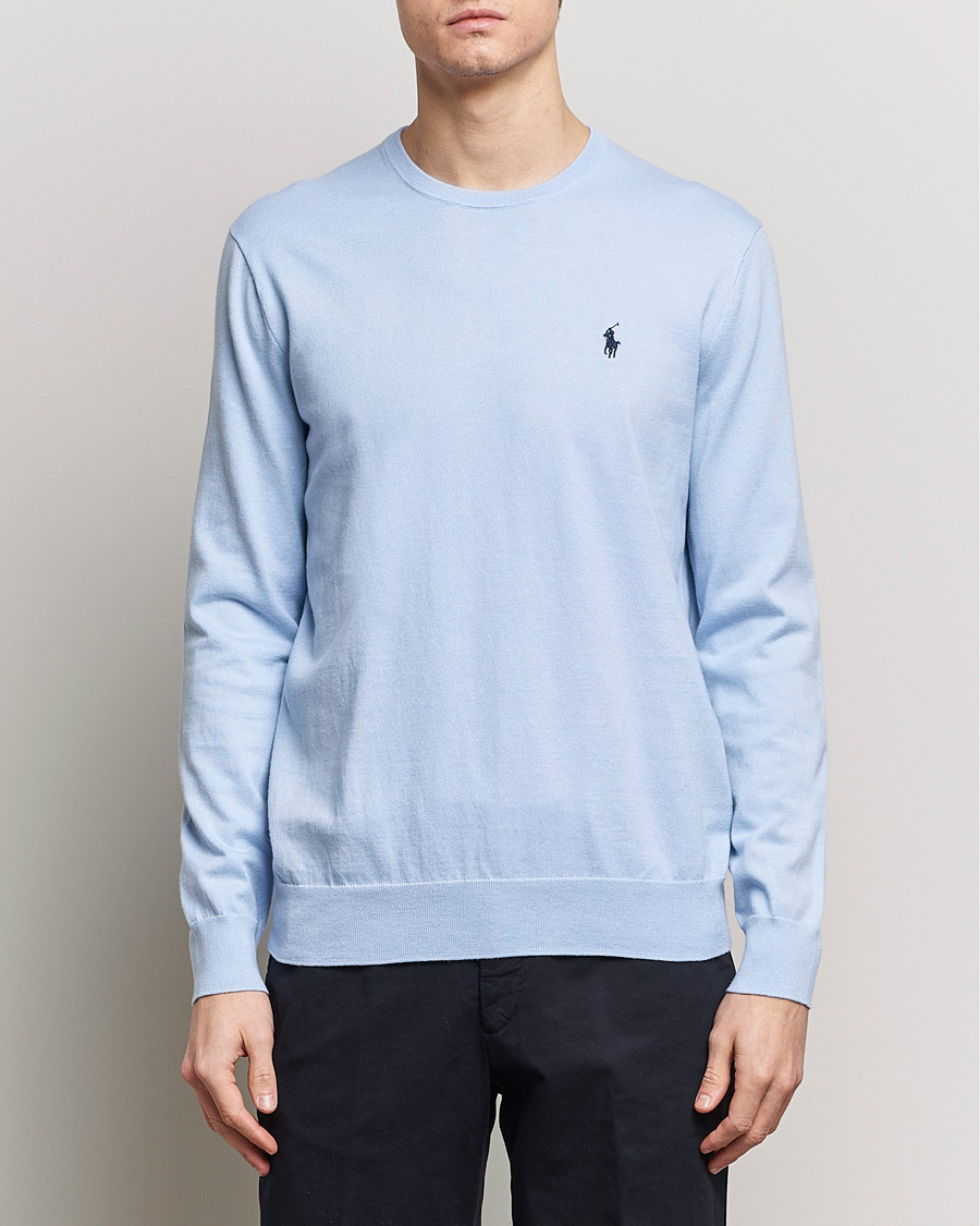 Hombres | Jerseys de punto | Polo Ralph Lauren | Cotton Crew Neck Sweater Blue Hyacinth