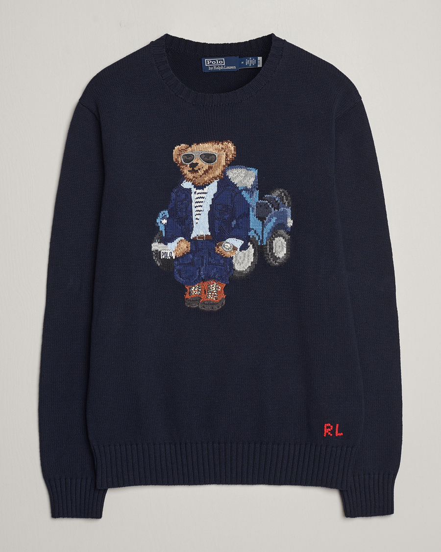 Hombres | Jerséis y prendas de punto | Polo Ralph Lauren | Knitted Bear Sweater Aviator Navy