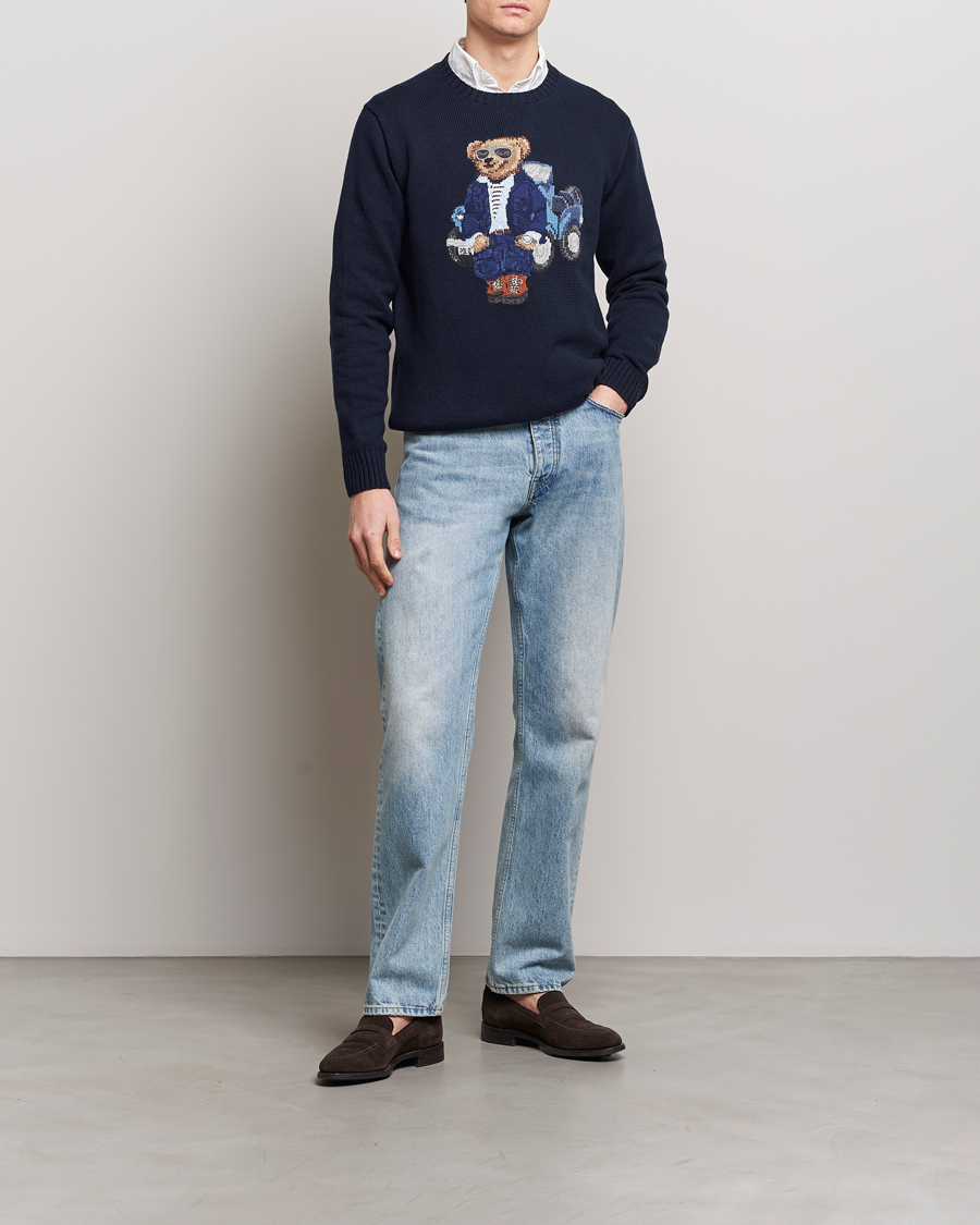 Hombres | Jerséis y prendas de punto | Polo Ralph Lauren | Knitted Bear Sweater Aviator Navy