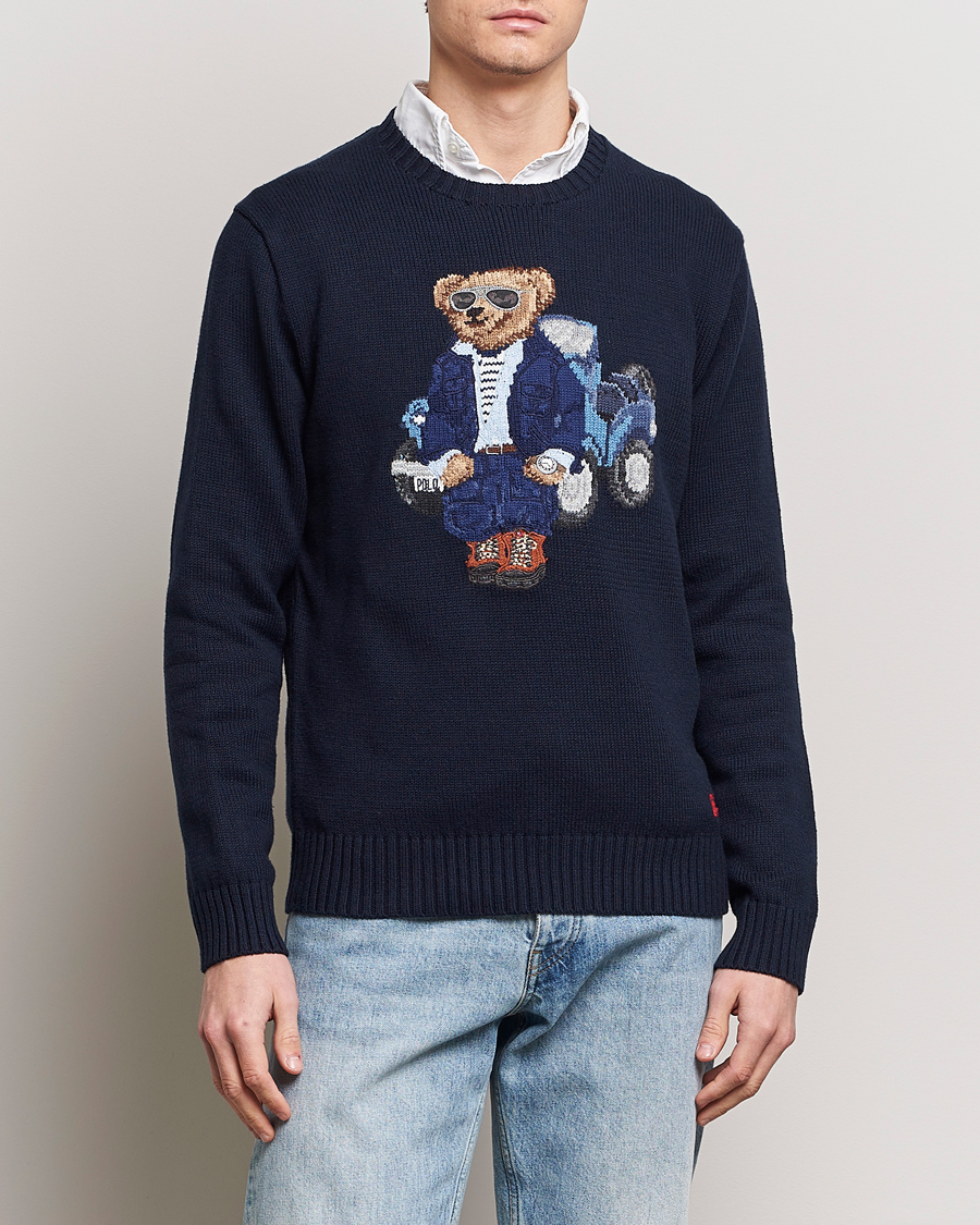 Hombres | Jerséis y prendas de punto | Polo Ralph Lauren | Knitted Bear Sweater Aviator Navy