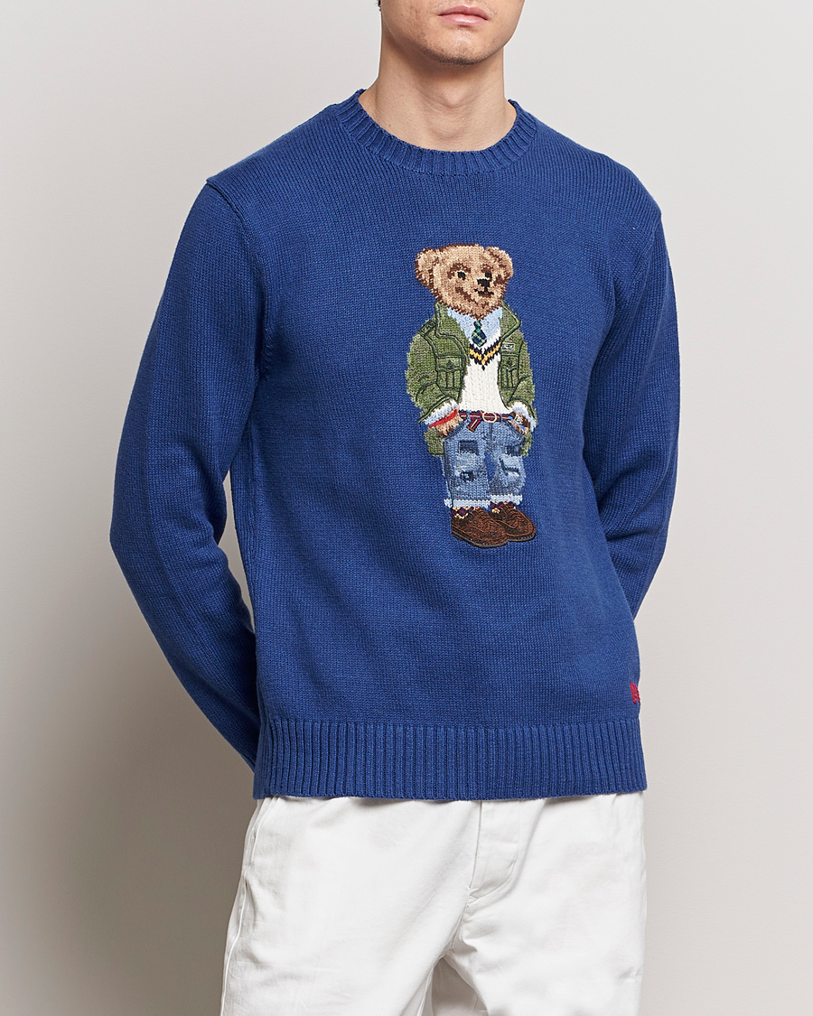 Hombres | Jerséis y prendas de punto | Polo Ralph Lauren | Knitted Bear Sweater Beach Royal