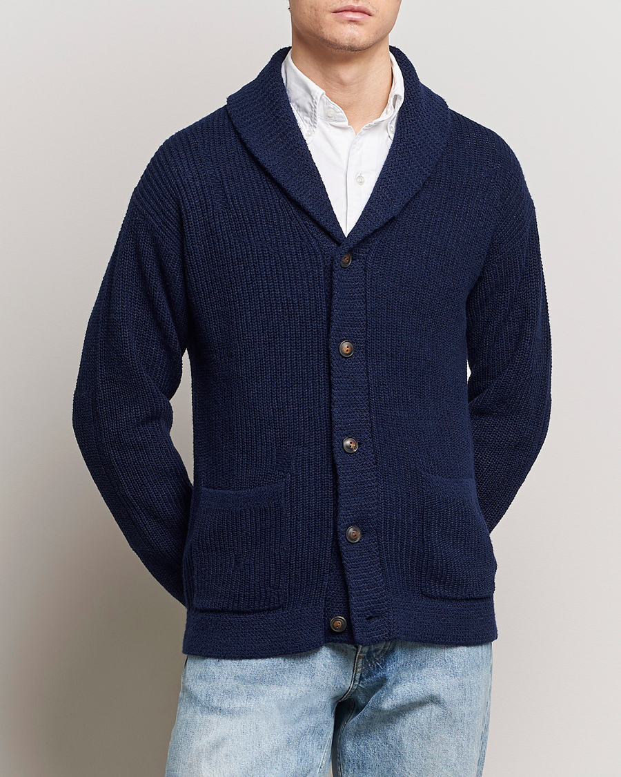 Hombres | Jerséis y prendas de punto | Polo Ralph Lauren | Cotton/Linen Shawl Collar Cardigan Bright Navy