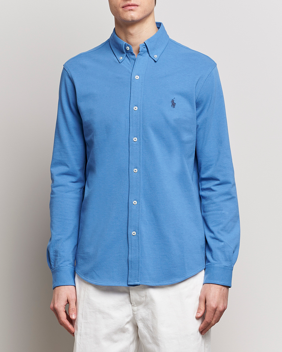 Hombres | Camisas | Polo Ralph Lauren | Featherweight Mesh Shirt New England Blue