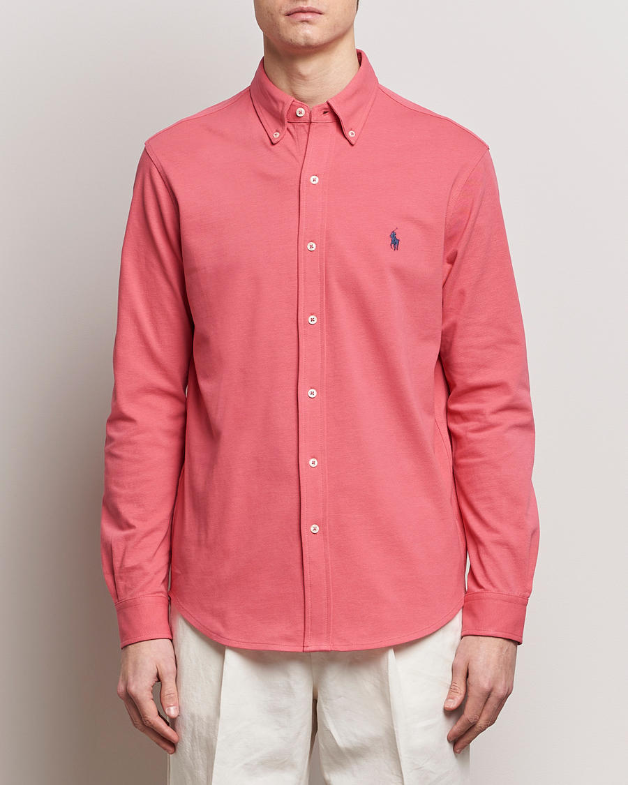 Hombres | Polos | Polo Ralph Lauren | Featherweight Mesh Shirt Pale Red