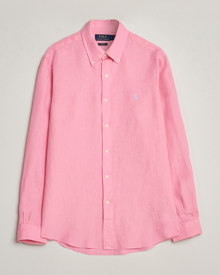 Hombres | Camisas | Polo Ralph Lauren | Custom Fit Linen Button Down Florida Pink