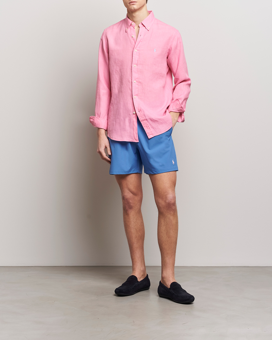 Hombres | Camisas | Polo Ralph Lauren | Custom Fit Linen Button Down Florida Pink