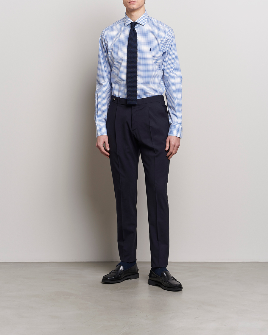 Hombres |  | Polo Ralph Lauren | Custom Fit Poplin Shirt Blue/White