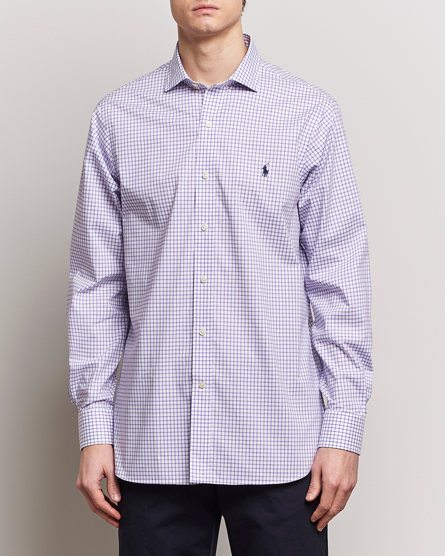 Hombres | Camisas | Polo Ralph Lauren | Custom Fit Poplin Shirt Purple/White