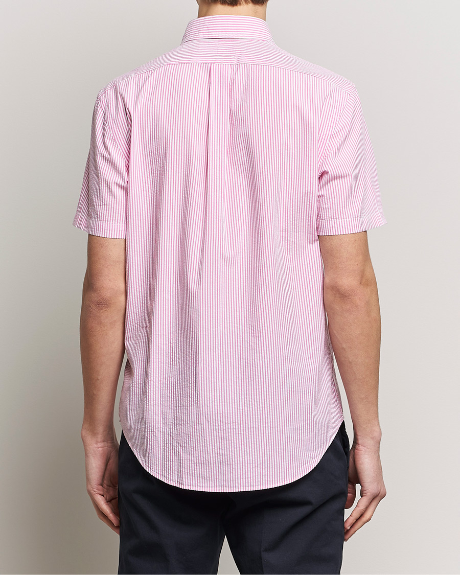 Hombres | Camisas | Polo Ralph Lauren | Seersucker Short Sleeve Striped Shirt Rose/White