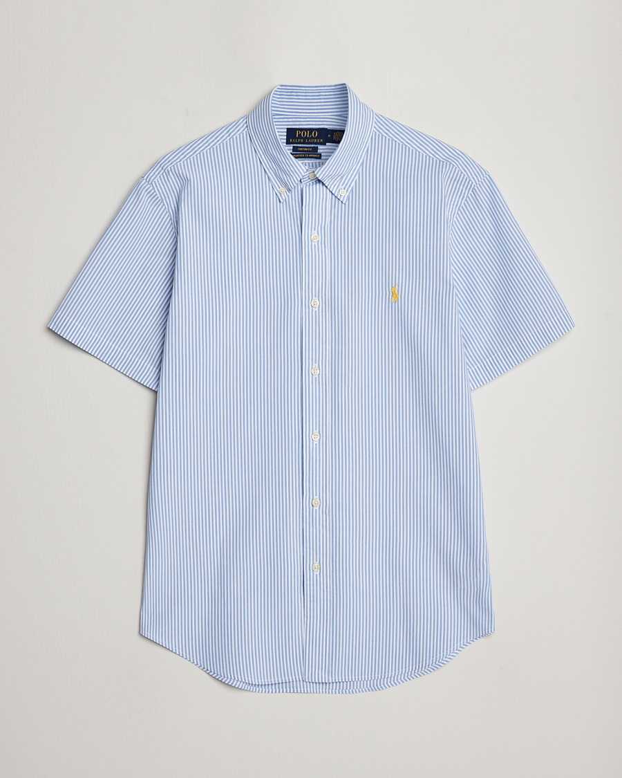 Hombres | Camisas | Polo Ralph Lauren | Seersucker Short Sleeve Striped Shirt Blue/White