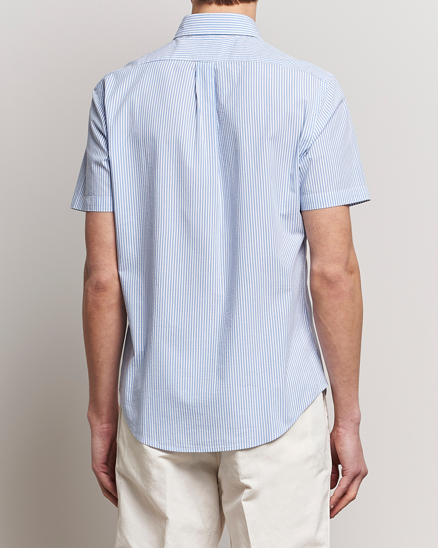 Hombres | Camisas | Polo Ralph Lauren | Seersucker Short Sleeve Striped Shirt Blue/White