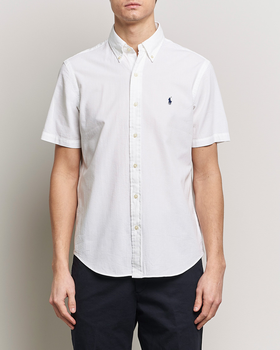 Hombres |  | Polo Ralph Lauren | Seersucker Short Sleeve Shirt White