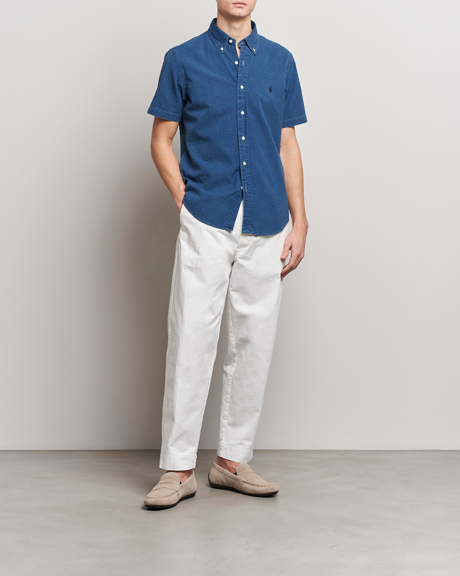 Hombres | Camisas | Polo Ralph Lauren | Seersucker Short Sleeve Shirt Dark Indigo