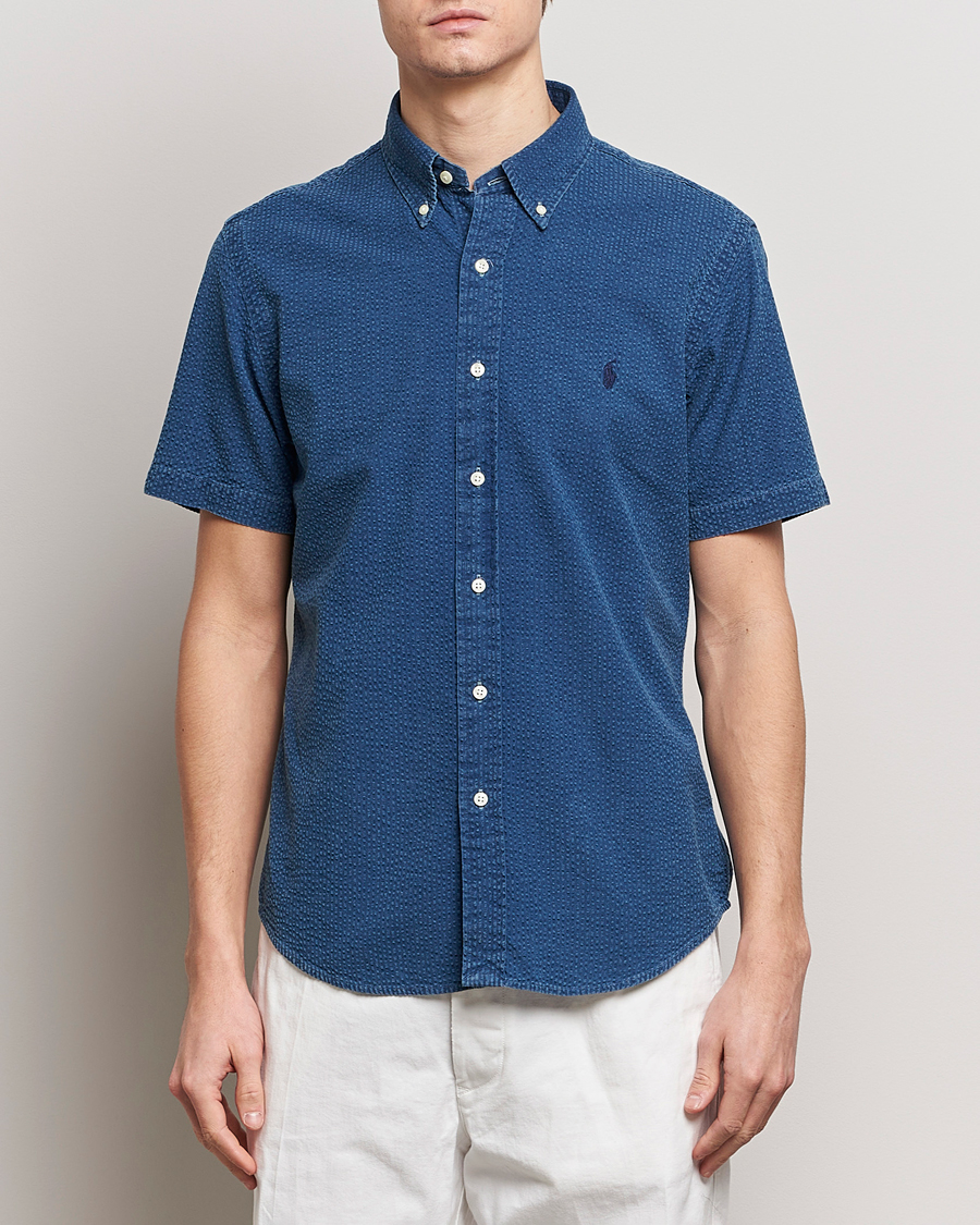 Hombres | Camisas | Polo Ralph Lauren | Seersucker Short Sleeve Shirt Dark Indigo