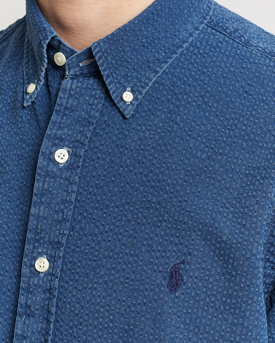 Hombres | Camisas | Polo Ralph Lauren | Seersucker Short Sleeve Shirt Dark Indigo