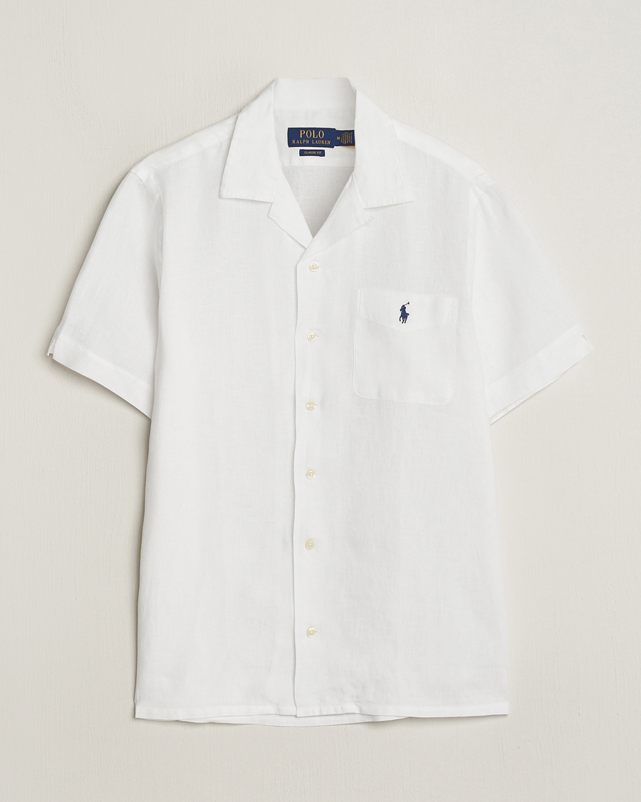 Hombres | Camisas | Polo Ralph Lauren | Linen Pocket Short Sleeve Shirt White