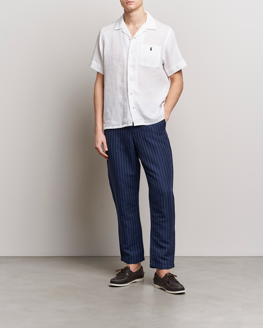 Hombres | Camisas | Polo Ralph Lauren | Linen Pocket Short Sleeve Shirt White