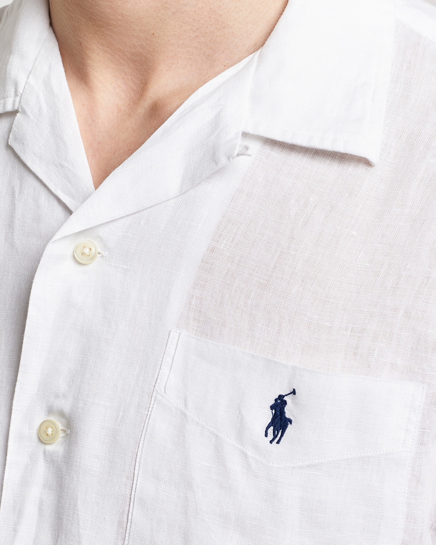 Hombres | Camisas | Polo Ralph Lauren | Linen Pocket Short Sleeve Shirt White
