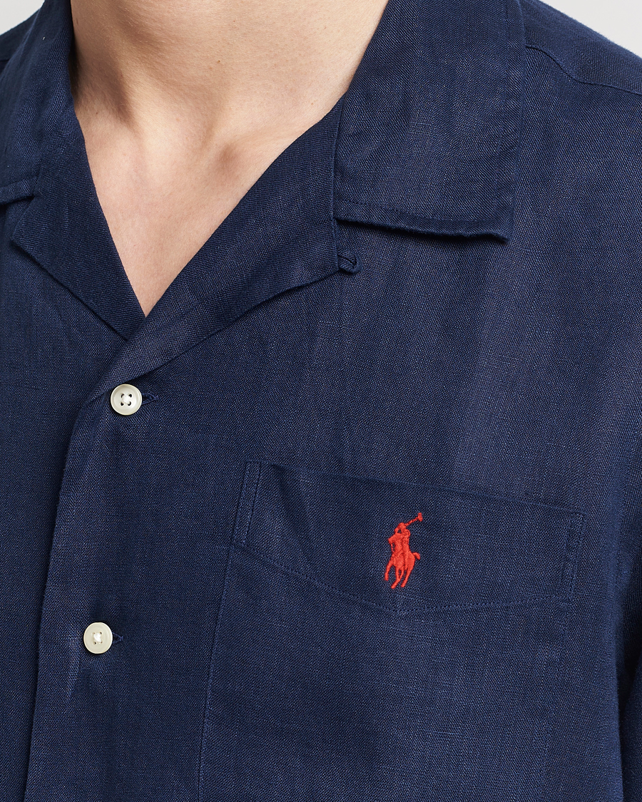 Hombres | Camisas | Polo Ralph Lauren | Linen Pocket Short Sleeve Shirt Newport Navy