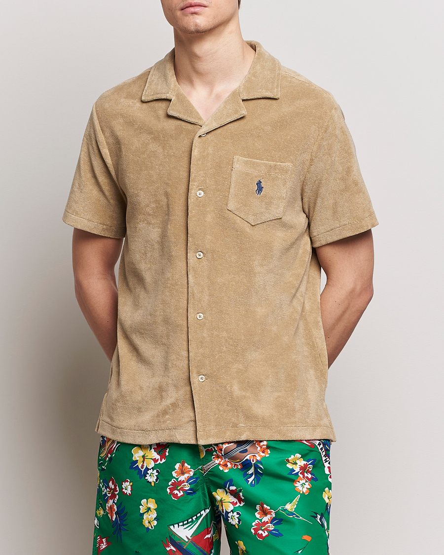 Hombres | Camisas | Polo Ralph Lauren | Cotton Terry Short Sleeve Shirt Coastal Beige
