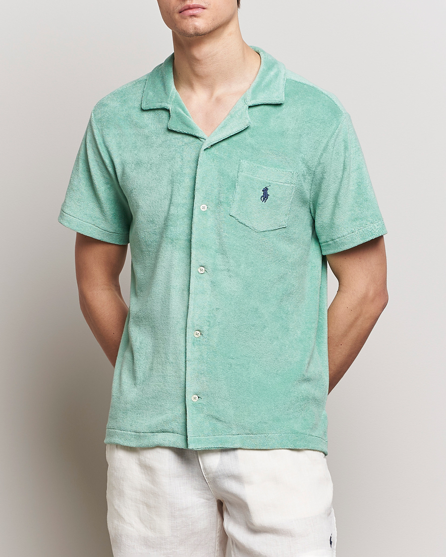 Hombres |  | Polo Ralph Lauren | Cotton Terry Short Sleeve Shirt Celadon