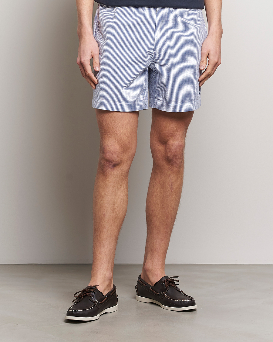 Hombres | Pantalones cortos con cordones | Polo Ralph Lauren | Prepster Seersucker Shorts Blue