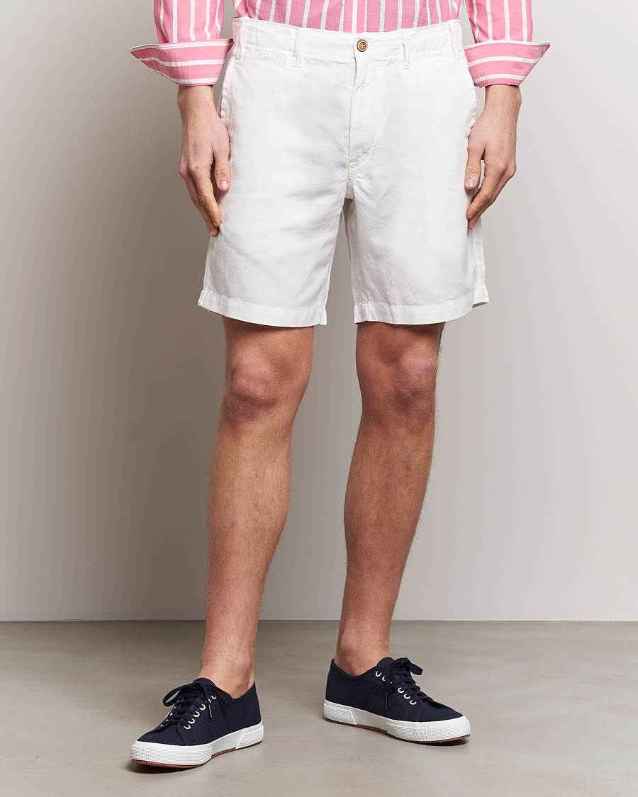 Hombres | Pantalones cortos de lino | Polo Ralph Lauren | Cotton/Linen Shorts White