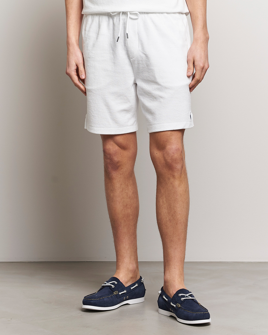Hombres | Pantalones cortos con cordones | Polo Ralph Lauren | Cotton Terry Drawstring Shorts White