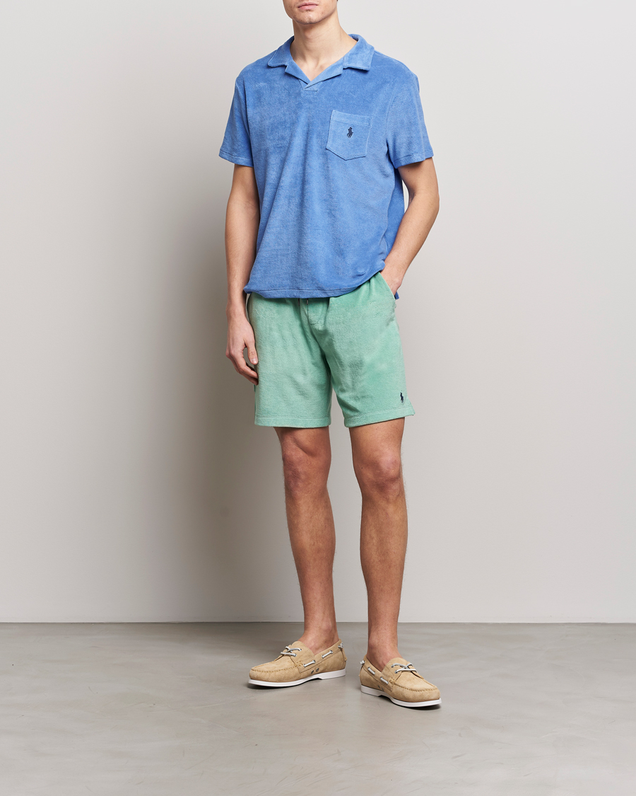 Hombres | Pantalones cortos | Polo Ralph Lauren | Cotton Terry Drawstring Shorts Celadon