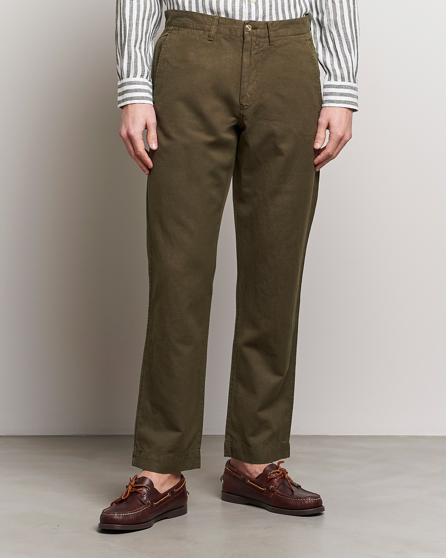Hombres |  | Polo Ralph Lauren | Cotton/Linen Bedford Chinos Canopy Olive