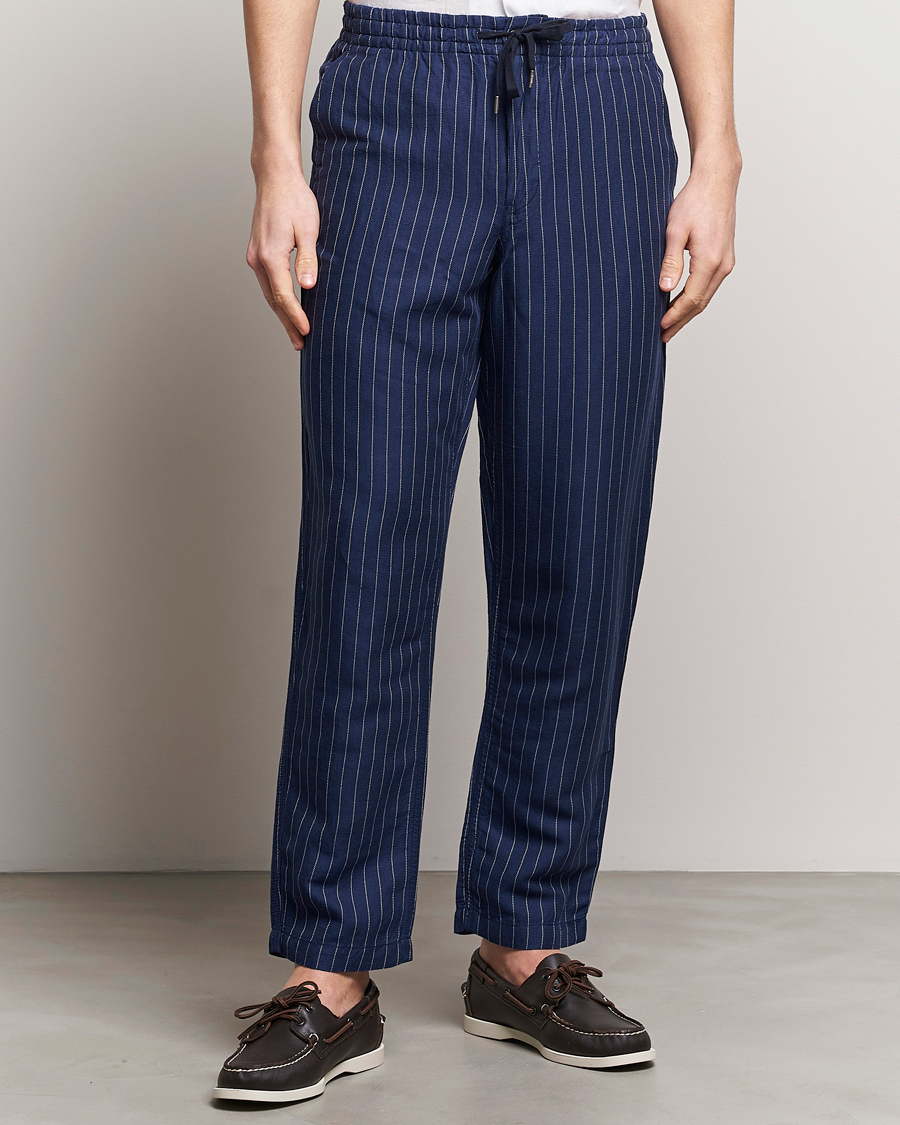 Hombres | Pantalones con cordón | Polo Ralph Lauren | Prepster V2 Linen Trousers Navy