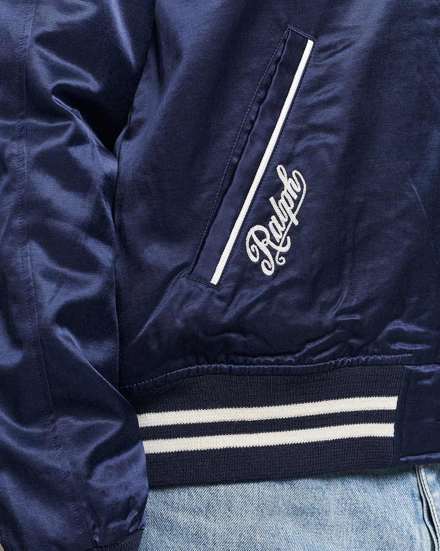 Hombres | Abrigos y chaquetas | Polo Ralph Lauren | Varsity Bomber Satin Jacket Aviator Navy