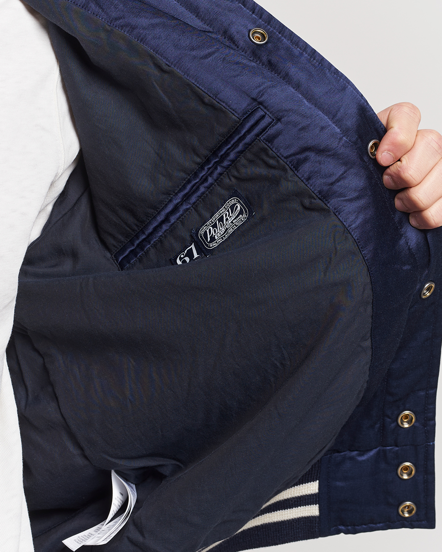 Hombres | Abrigos y chaquetas | Polo Ralph Lauren | Varsity Bomber Satin Jacket Aviator Navy